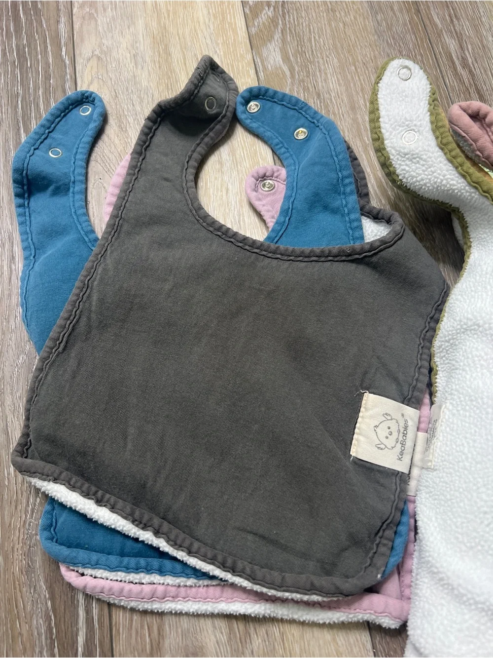 Soft Cotton Baby Bibs - Pastel Multi (Set)